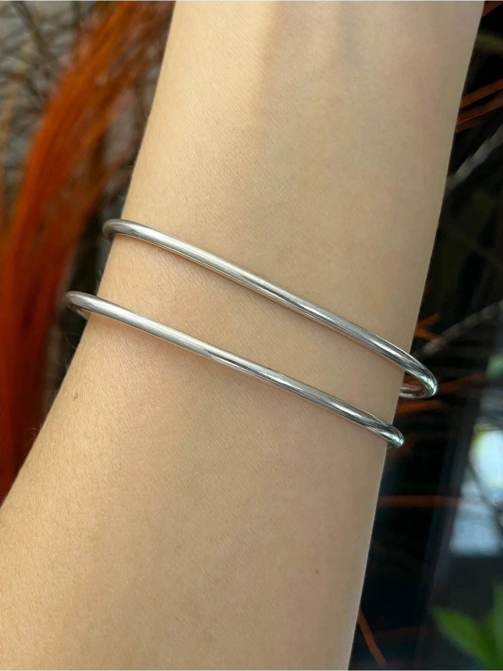 Unisex S925 silver big safety pin cuff bangle bracelet for women girls gift